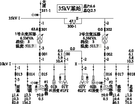 10kv系统采用单母线分段接线方式